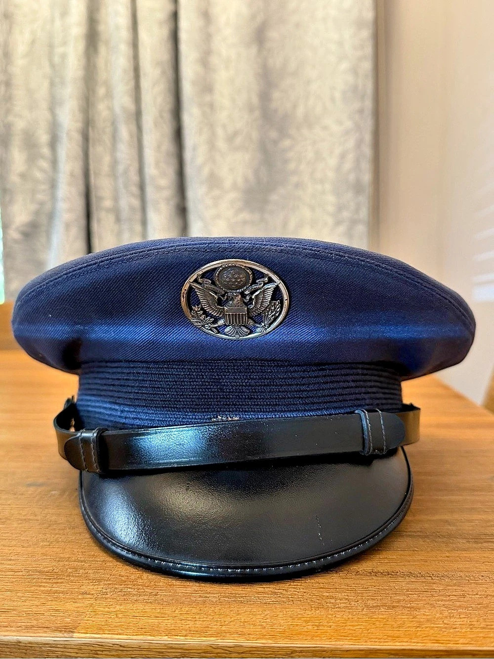 Vintage USAF Bancroft Mens Dress Blue Cap J-4716 Size 7 3/8